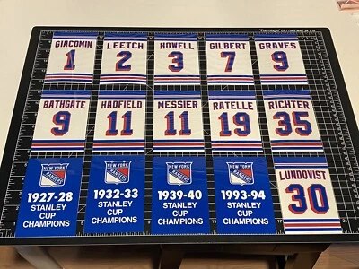 3 TALLAS LUNDQVIST New York Rangers Stanley Cup y retirado # calcomanías pancartas Foto 1 de 4