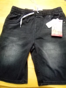 Levi Strauss Jean Shorts Stretch Tie Skinny Denim Boys Size Large Distressed - Picture 1 of 16