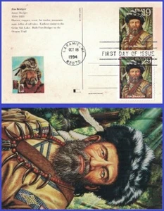 USA5 #UX180 U/A FLEETWOOD FDC Combo2 Legend of the West Jim Bridger - Imagen 1 de 1
