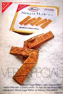 Nabisco 'SUGAR WAFER' 1969 Biscuit Advert Print - Small Original Ad to Frame - Foto 1 di 1