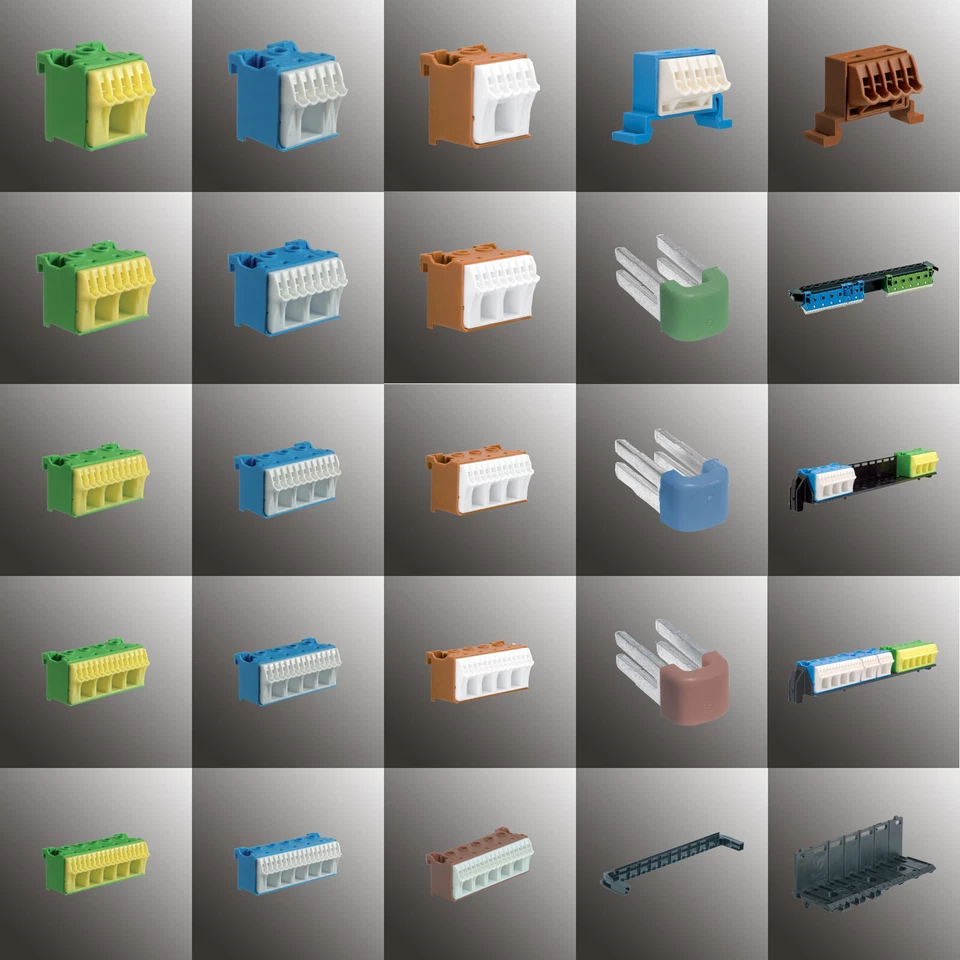 Hager Träger Schiene KN E P N Klemmen Klemmblöcke Klemmblock Quick Connect - Bild 1 von 1