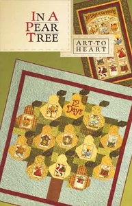 In einem Birnbaum ~ Quilt 65"x68" ~ Kunst-zu-Herz ~ 12 Tage Weihnachten ~ 30x47" - Bild 1 von 2