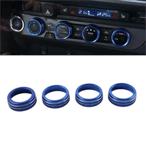Blue AC Climate Control Ring Knob Trim For Toyota Tacoma 2016-2023 - Picture 1 of 13