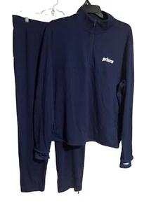 Prince Pickleball Para Hombres Azul Marino 2 Piezas Conjunto de Ropa Activa XL Cuarto Cremallera Top - Imagen 1 de 16