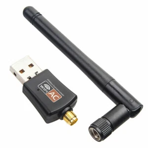 600Mbps Wireless USB Wifi Adapter Dongle Dual Band 2.4G/5GHz W/Antenna 802.11 AC - Picture 1 of 11