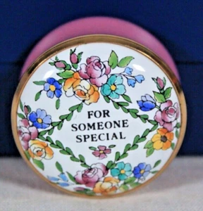 HALCYON DAYS BILSTON & BATTERSEA "FOR SOMEONE SPECIAL" EMAILLE SCHRAUBVERSCHLUSS BOX NEU - Bild 1 von 12