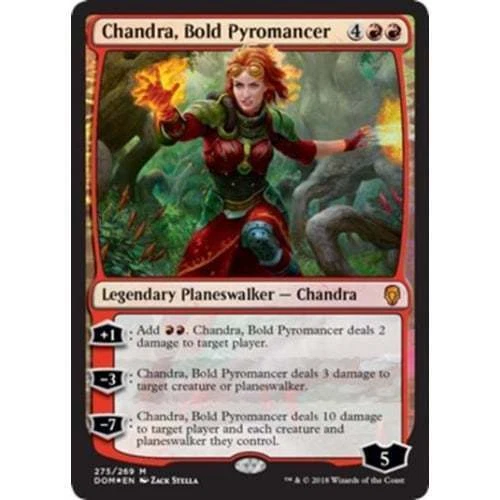 *FOIL* CHANDRA BOLD PYROMANCER NM Dominaria mtg Red - Mythic - Image 1 of 1
