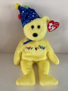TY BEANIE BABY HAPPY BIRTHDAY THE BEAR 15CM BRAND NEW WITH TAGS - Picture 1 of 1