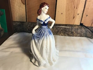 Vintage Porcelain Woman in Formal Gown Figurine - Picture 1 of 5