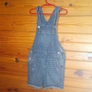 girl 6 GAP denim short overalls - Picture 1 of 2