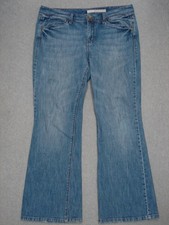 QC09454 **DKNY JEANS** SOHO FLARE WOMENS JEANS sz14; SOLID JEANS