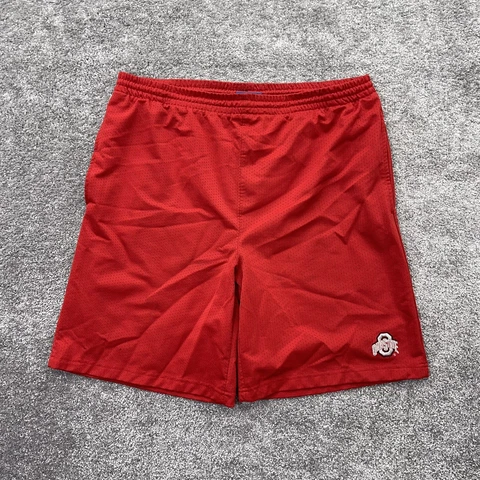 Vintage NCAA by KA Inc Shorts Mens Large Ohio State Buckeyes Mesh Basketball Red Cover