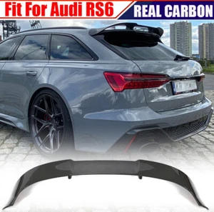 Alerón de techo trasero de carbono seco para Audi RS6 Avant C8 Wagon 2019-22 labio del ala de la ventana - Imagen 1 de 14