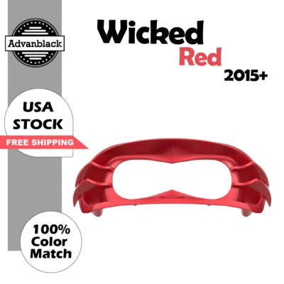 Bisel de faro rojo Wicked para Harley Road Glide 2015+ FLTRX FLTRXSE FLTRU Foto 1 de 4