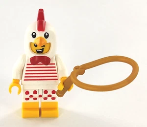 LEGO Minifigur Hühnermann/Huhn-Maskottchen mit Lasso, NEU - Afbeelding 1 van 1