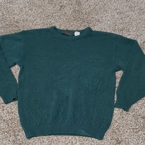 VTG Northern Reflections Parkhurst Green Knit Sweater Unisex Size Small - Picture 1 of 6