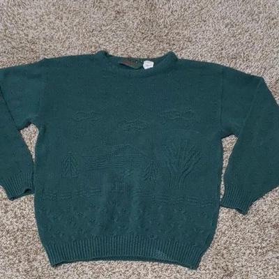 VTG Northern Reflections Parkhurst Green Knit Sweater Unisex Size Small - Image 1 of 4