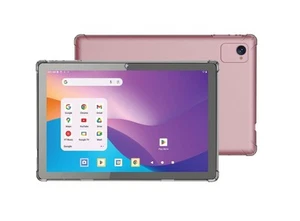 DGTEC 10.1" Tablet & Clear Bumper Case Android 14, 64GB Storage, 2GB Ram, Pink - Picture 1 of 7