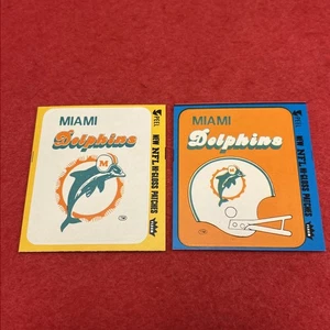 Casque Fleer Miami Dolphins 1979 et logo autocollant brillant - Photo 1/5