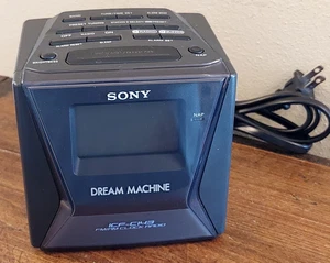 Sony Dream Machine ICF-C143 Radio Reloj Negro Digital Alarma Cubo De Colección Probado - Imagen 1 de 7