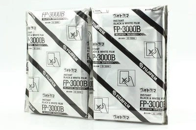 Película instantánea en blanco y negro FUJIFILM FP-3000B 2 paquetes [paquete de aluminio sellado] JAPÓN Foto 1 de 4