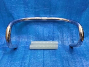 Nitto B123 Steel 360mm NJS Handlebar + Soyo Keirin Grips Free Shipping - Picture 1 of 6