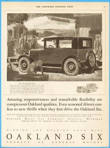 Oakland 1925 autobús estación de tren depósito de ferrocarril GM General Motors anuncio de coche antiguo - Imagen 1 de 1