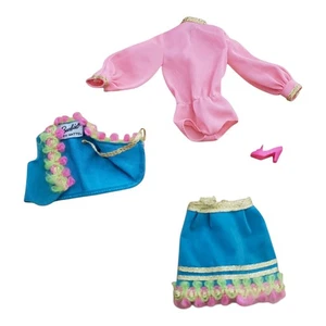 #1458 Vintage Barbie 70er Jahre GYPSY SPIRIT OUTFIT TOP WESTE ROCK - Bild 1 von 7