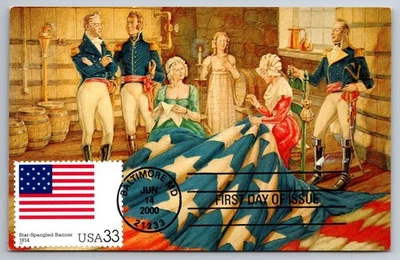#3403k Star Spangled Banner Flag 1814 FDC Maxi Card - Image 1 of 2