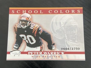 2001 Pacific Invincible - School Colors Peter Warrick #10 /2750 Bengals - Imagen 1 de 2
