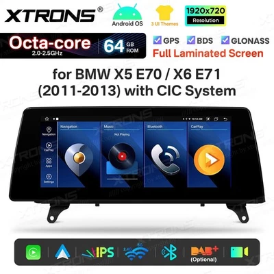 AUTORADIO ANDROID 4/64GB AUTO BMW X5 X6 E70 E71 2011-2013 NAVIGATORE CIC SYSTEM - Immagine 1 di 4