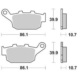 Pastillas De Freno Traseras SBS 614 LS BUELL X1 LIGHTNING 1200 1997 2002 - Imagen 1 de 4
