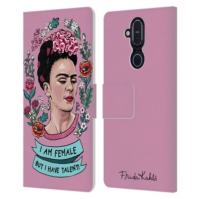 OFFICIAL FRIDA KAHLO ART & QUOTES LEATHER BOOK CASE FOR MICROSOFT NOKIA PHONES - Image 1 of 4