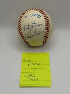 Béisbol Rawlings firmado por Fritz Peterson y Jake Gibbs* béisbol de los Yankees de Nueva York - Imagen 1 de 3
