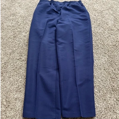 VTG 80s Jantzen Classics Pull On Pants Elastic Waist Career Casual Blue Size 14 - Image 1 of 3