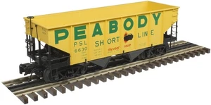 Atlas O Scale 55-Ton 2-Bay Coal Hopper (2-Rail) Peabody Short Line #6616 - Picture 1 of 1