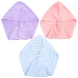 3 Pcs Bath Accessories Hair Towels Wrap Quick Fast Drying Cap - Picture 1 of 12