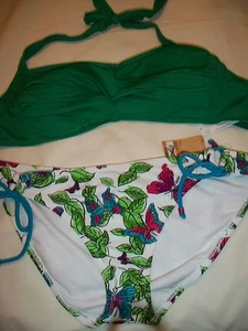 WOMENS LADIES MISSES SIZE XL 2 PIECE SWIMSUIT BATHING SUIT BIKINI BY ARIZONA - Picture 1 of 6