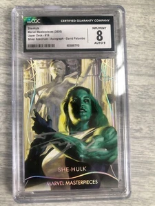 2020 Marvel Masterpieces Livello Argento Spectrum Artist Auto 1/10 She-Hulk CGC 8 - Foto 1 di 8