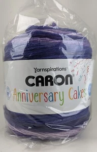 Yarnspirations Caron Anniversary Cakes Yarn Grape 35.3 oz 1061 yds 3183 Ft Bulk - Picture 1 of 6