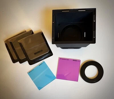 Ambico 3X3" filters (2) with Cases, Holder & Hood with 52mm Adapter Ring - USA - Image 1 of 4