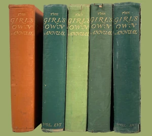 VINTAGE BUNDLE – The Girl’s Own Annual (Volumes 55–59)🕰️ 1930s British Illustra - Picture 1 of 24
