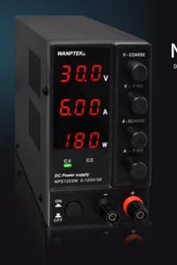 Switching DC Power Supply 0-120V 0-3A Power LED 3 Digits Display Power - Picture 1 of 10