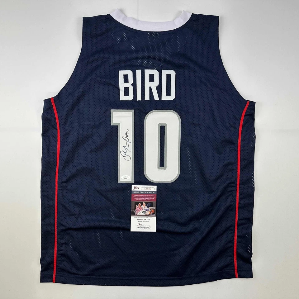 Autographed/Signed Sue Bird UConn Connecticut Blue College Jersey JSA COA - Image 1 of 4