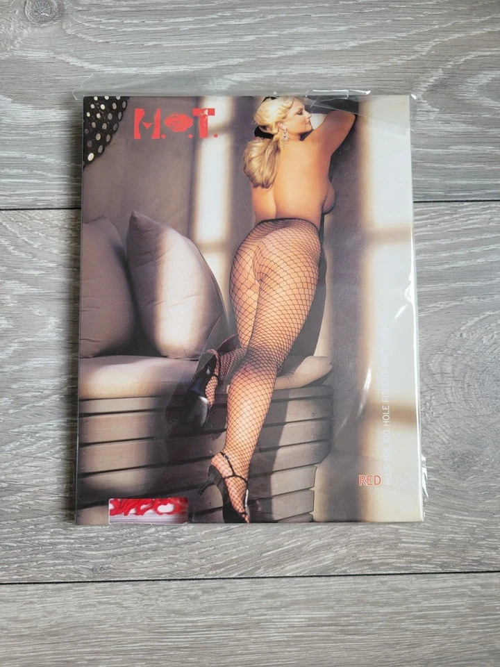 Medias sexy rojas talla grande Fishnet de Shirley Of Hollywood Foto 1 de 4