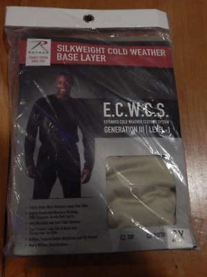 Ropa interior Rothco 63020 Gen III peso seda - Lv 1 sistema ECWCS 2XL Foto 1 de 3