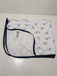 Little Me Puppies Puppy Dog Baby Blanket Blue White Approx 26"x30" EUC - Picture 1 of 4