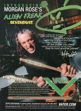 2003 Print Ad of Vater Drumsticks Alien Freak Morgan Rose of Sevendust