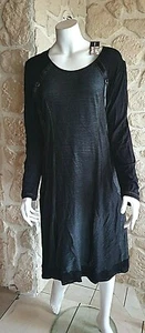 Robe noire et grise neuve taille 44 FR marque Sabatier étiquetée à 157€ (cm) - Picture 1 of 4