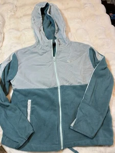 Nike Fleece Jacket Hooded Hoodie Full Zip Jackett Teal Blue Youth Kids M Outdoor - Picture 1 of 4